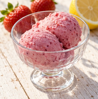 Sommer på skeen - frossen skyr med bær